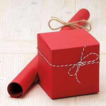 Current Kraft Rolled Wrapping Paper - Pack of 3 Rolls, Jumbo 23-Inch x 32-Foot Christmas Gift Wrap, ...
