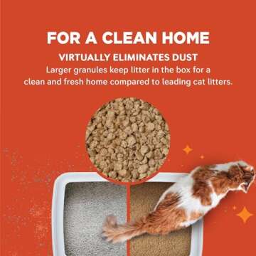WORLD'S BEST CAT LITTER Low Tracking & Dust Control Multiple Cat Unscented 15-Pounds - Natural Ingredients, Quick Clumping, Flushable & Made in USA - Long-Lasting Odor Control & Easy Scooping