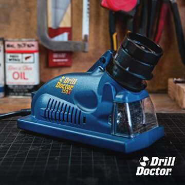 Drill Doctor DD350X Drill Bit Sharpener - 3/32" to 1/2" - Electric Sharpener - High Speed & Portable...