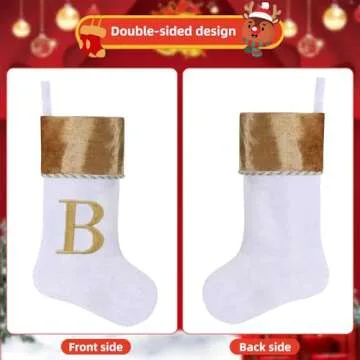 Yehnois Velvet Christmas Stocking - Personalized Elegant Decor