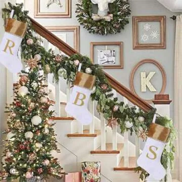 Yehnois Velvet Christmas Stocking - Personalized Elegant Decor