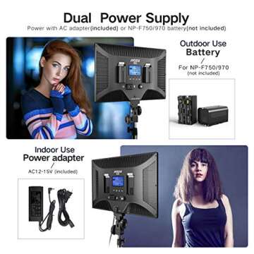 IVISII LED Video Light Kit, 2-Pack 45W Photography Lights with Stand, Dimmable Bi-Color 3000K-8000K Panel Light for Game/Live Streaming/YouTube/Photography