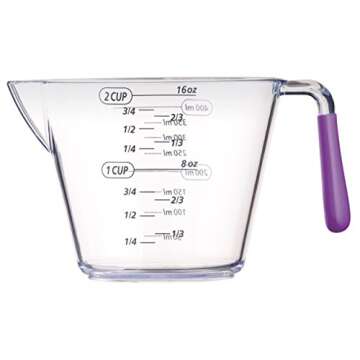 Colourworks Measuring Jug Set - 3 Plastic Jugs in Purple