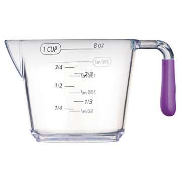 Colourworks Measuring Jug Set - 3 Plastic Jugs in Purple