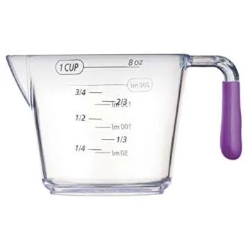 Colourworks Measuring Jug Set - 3 Plastic Jugs in Purple