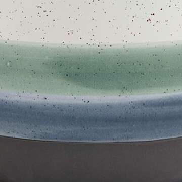 Rivet Westline Hand-Painted Stoneware Planter 10H Teal Blue