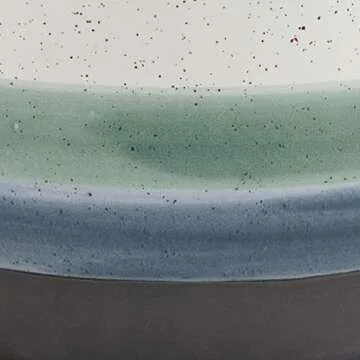 Rivet Westline Hand-Painted Stoneware Planter 10H Teal Blue