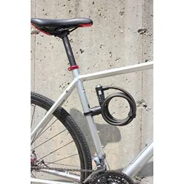 Kryptonite KryptoFlex Bike Lock Cable, 2FT/6FT/10FT Long 12mm Thick Heavy Duty Braided Steel Cable Anti-Theft Security Lock for Outdoor Equipment, Combination/Key Bike Lock