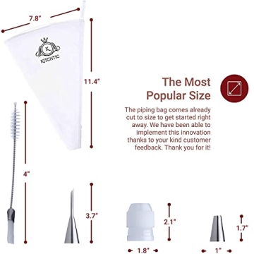 KITCHTIC Piping Bag Set for Perfect Cake Decorating