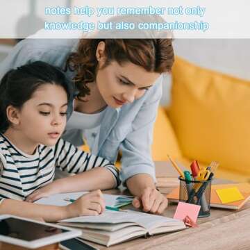 Epakh 600 Sheets 12 Pads 3 x 3 Inch Transparent Sticky Notes Self-Adhesive Translucent Sticky Notes for Bible Office School Message Reminder