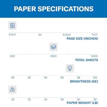 Hammermill Printer Paper, Premium Multipurpose Paper 20 lb, 8.5 x 11 - 5 Ream (2,500 Sheets) - 97 Bright, Made in the USA