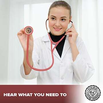 Stylish VITALWISE Heart Shaped Stethoscope for Professionals