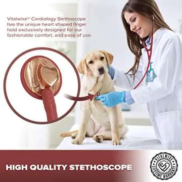 Stylish VITALWISE Heart Shaped Stethoscope for Professionals