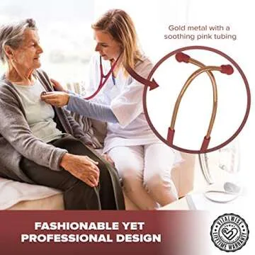 Stylish VITALWISE Heart Shaped Stethoscope for Professionals