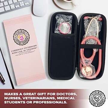 Stylish VITALWISE Heart Shaped Stethoscope for Professionals