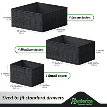 Drawer Organizer Clothes Set of 12 for Nursery and Bedroom