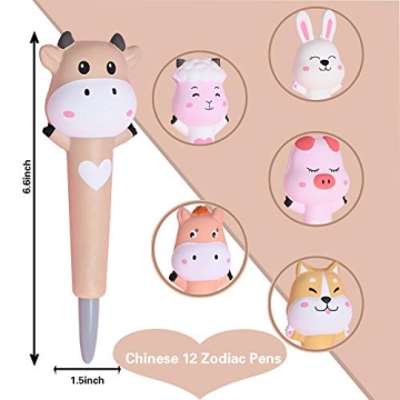 LemoHome Cute Stress Relief Pens with Refills - 12 Pack