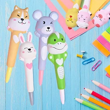 LemoHome Cute Stress Relief Pens with Refills - 12 Pack
