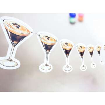 Espresso Martini Banner | Espresso Martini Garland | Espresso Martini Decorations | A Tini Bit Older | Espresso Martini Party | Dirty Thirty Decor |