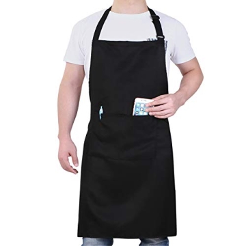 Will Well Adjustable Chef Apron for Cooking with Pockets