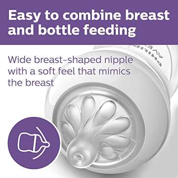 Philips AVENT Natural Response Baby Bottle Nipples Flow 1, 4pk, SCY961/04