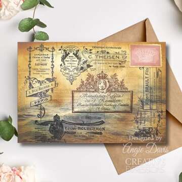 Creative Expressions Taylor Made Journals French Ads 1 6 in x 8 in Clear Stamp Set, 6 x 8 in