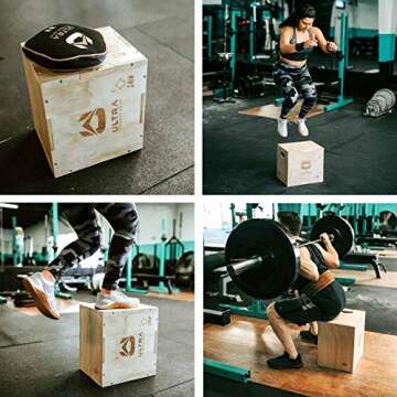 Ultra Fitness Gear Wooden Plyo Box: Adjustable Jump Training Gear