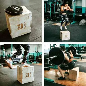Ultra Fitness Gear Wooden Plyo Box: Adjustable Jump Training Gear