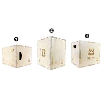 Ultra Fitness Gear Wooden Plyo Box: Adjustable Jump Training Gear