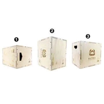 Ultra Fitness Gear Wooden Plyo Box: Adjustable Jump Training Gear