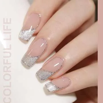 GAOY Cat Eye Gel Nail Polish, Glitter Holographic Nail Polish with Magnet, 16ml Reflective Translucent UV Gel for Nail Art, 1138 Silver