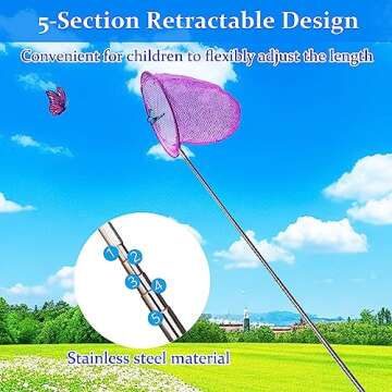 2 Pack Telescopic Insect Catching Nets for Kids