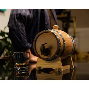 GRAND CANYON Whiskey Barrel Dispenser for Home Display