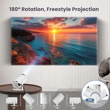 HIPPUS Mini Projector with WiFi and Bluetooth, Auto Keystone Ceiling Projector,Upgraded 350ANSI, Smart Projector with Android11.0, Short Throw Outdoor Portable Movie Projector, HY300Pro