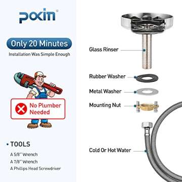 POKIM Glass Rinser for Efficient Kitchen Cleaning