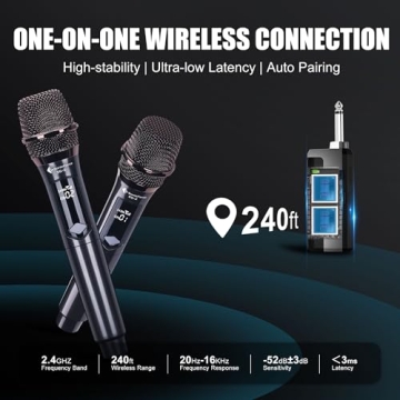 SonixForce Wireless Microphones - Perfect for Events & Karaoke