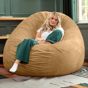 Jaxx 6 Foot Cocoon Bean Bag Chair for Cozy Lounging