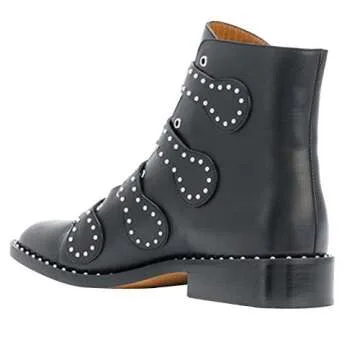 Arqa Studded Ankle Boots for Women in Genuine Leather