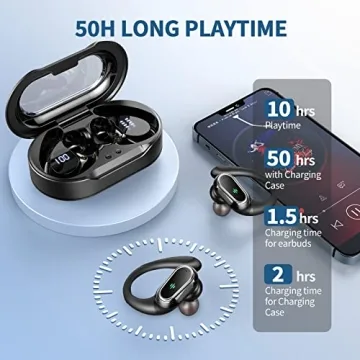 Bluetooth 5.3 Wireless Earbuds: 50H Battery, IP7 Waterproof