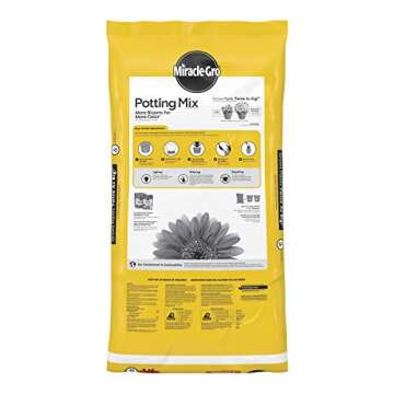 Miracle-Gro Potting Mix, For Container Plants, Flowers, Vegetables, Shrubs, Annuals, Perennials, Fee...