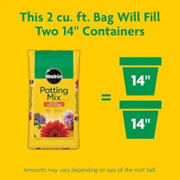 Miracle-Gro Potting Mix, For Container Plants, Flowers, Vegetables, Shrubs, Annuals, Perennials, Feeds up to 6 Months, 2 cu. ft., 2-Pack