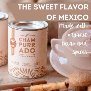 Champurrado Mexican Cinnamon Atole, 10 Ounce (Pack of 2), Creamy and Rich Cinnamon Beverage Mix made with Fair Trade Cacao and Spices by La Monarca Bakery