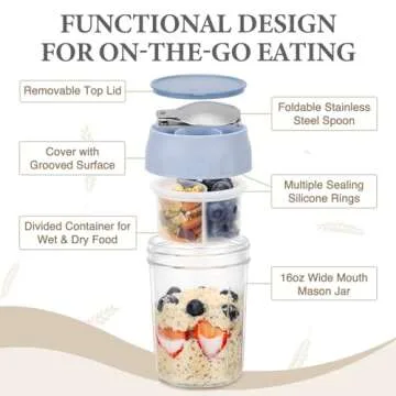 SOLIGT Overnight Oats Containers: Healthy Meal Prep Solution