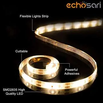 echosari 9.8FT LED Strip Lights Remote Dimmable Warm White