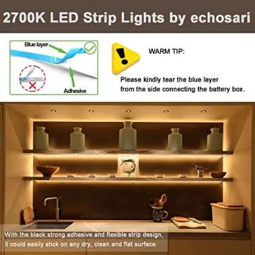 echosari 9.8FT LED Strip Lights Remote Dimmable Warm White