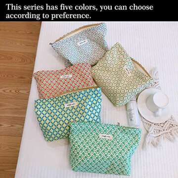 STARDW Flower Cosmetic Bags Makeup Bags for Women,Travel Makeup Bag Large Capacity Canvas Makeup Bag,Makeup Organizer Bag Zipper Pouch (Pink Floral)