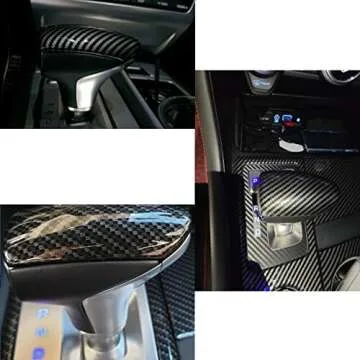 YOUTOOCAR Auto Shift Gear Cover ABS Interior Accessories Carbon Fiber Pattern Compatible with Genesis G70 2017-2022 G80 2015-2023 Accessories