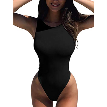 LCNBA Women's Sexy High Neck Sleeveless Bodysuit - Versatile & Stylish