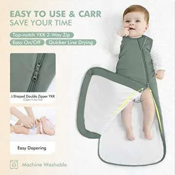 HAPIU Bamboo Baby Sleep Sack - Safe & Soft Wearable Blanket