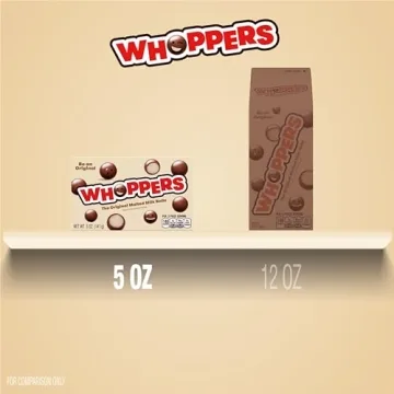 WHOPPERS Malted Milk Balls Candy 5 oz Box - Yum!